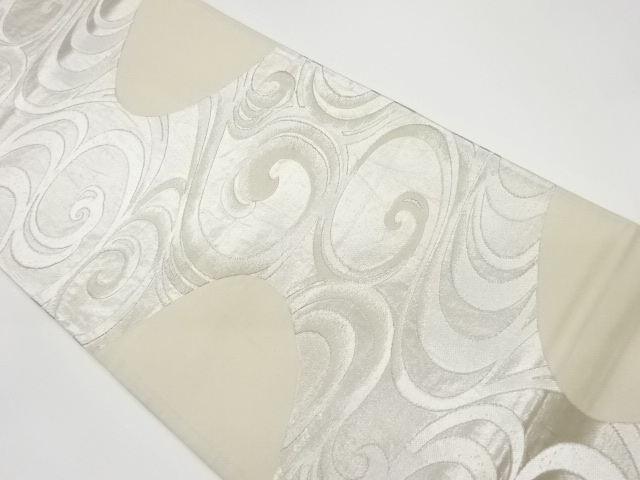 リサイクル　流水模様織出し袋帯